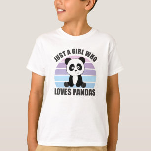 Just A Girl Who Loves Pandas Sweet Animals T-Shirt