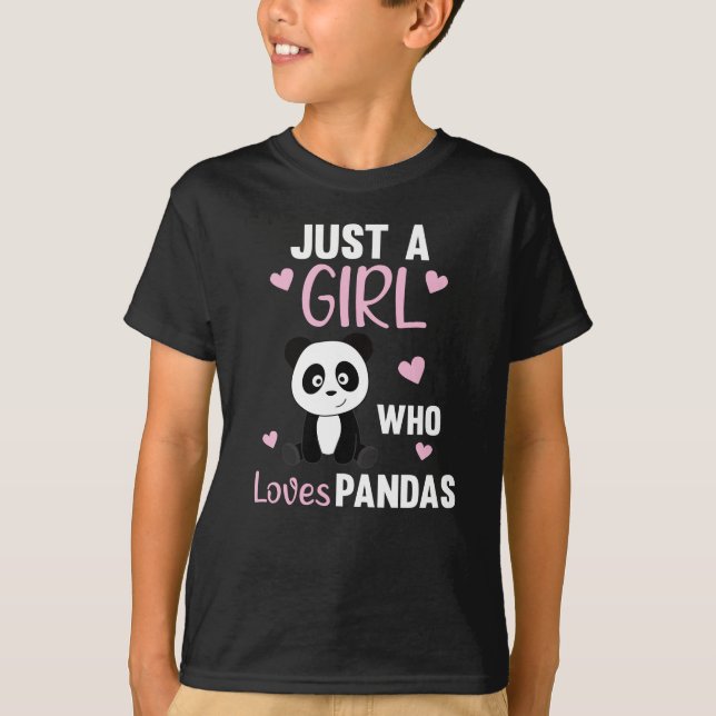 Just A Girl who Loves Pandas - Sweet Panda T-Shirt (Front)
