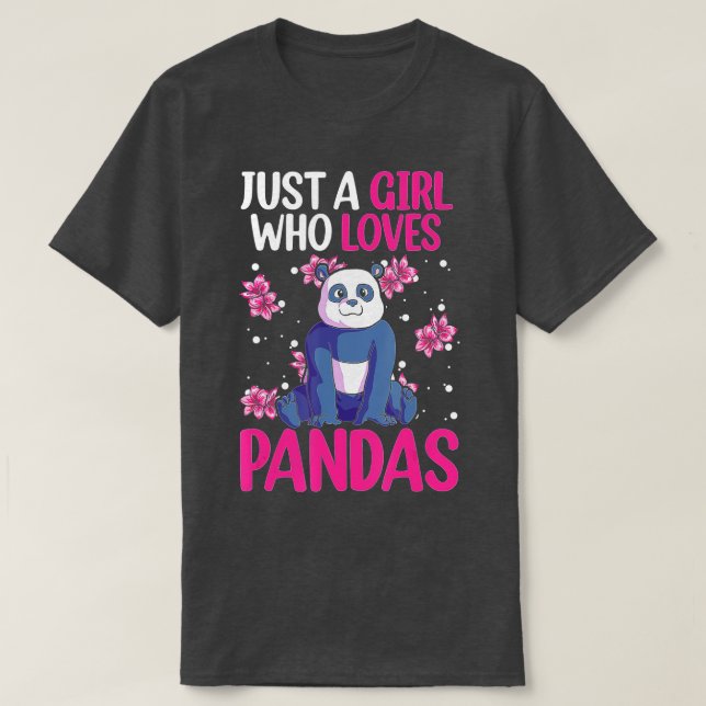 Just A Girl Who Loves Pandas Women Pandabear Panda T-Shirt (Design Front)