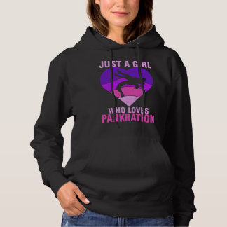 Just A Girl Who Loves Pankration Heart Sunset Hoodie