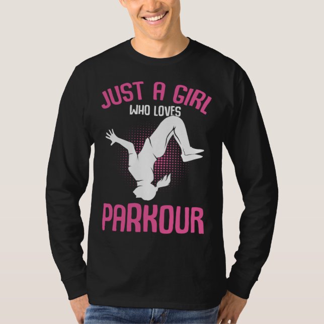Just a Girl who loves Parkour Traceur Kids Women G T-Shirt (Front)