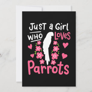 Just A Girl Who Loves Parrot Invitation