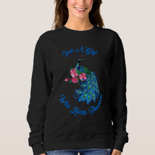 Just A Girl Who Loves Peacocks Galaxy Sweatshirt