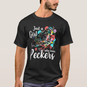 Just A Girl Who Loves Peckers Cuts Farmer Chicken T-Shirt
