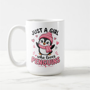 Just A Girl Who Loves Penguins Cute Penguin Lover Coffee Mug