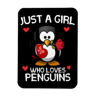 Just a Girl Who Loves Penguins Magnet
