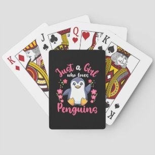 Just A Girl Who Loves Penguins Playing Cards