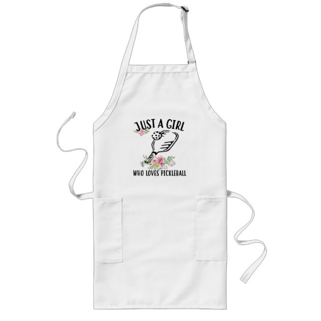Just a girl who loves Pickleball Long Apron (Front)