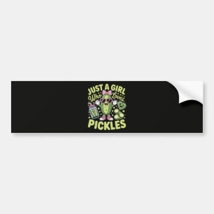 Just A Girl Who Loves Pickles Bumper Sticker
