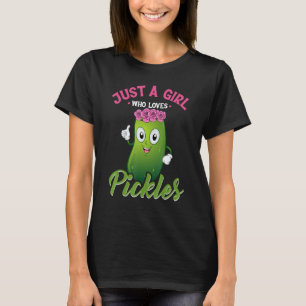 Just A Girl Who Loves Pickles Pickle  Vegan 2 T-Shirt