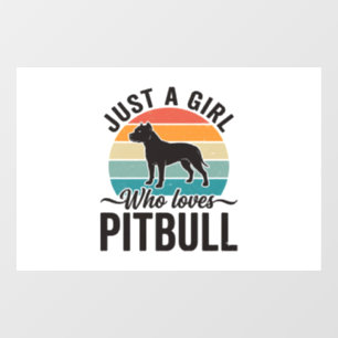 Just a Girl Who Loves Pitbull Vintage Dog Design_1