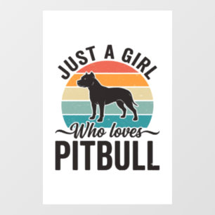 Just a Girl Who Loves Pitbull Vintage Dog Design_1