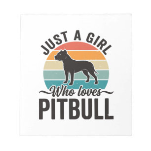 Just a Girl Who Loves Pitbull Vintage Dog Design_1 Notepad