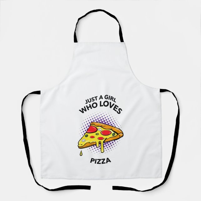Just a girl who loves pizza funny Italian food Apron (Front)
