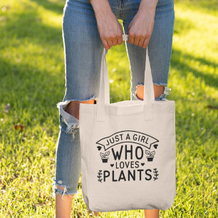 Just A Girl Who Loves Plants Tote Bag