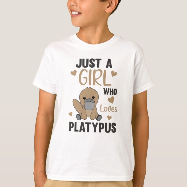 Just A Girl who Loves platypuses Sweet Animals T-Shirt (Front)