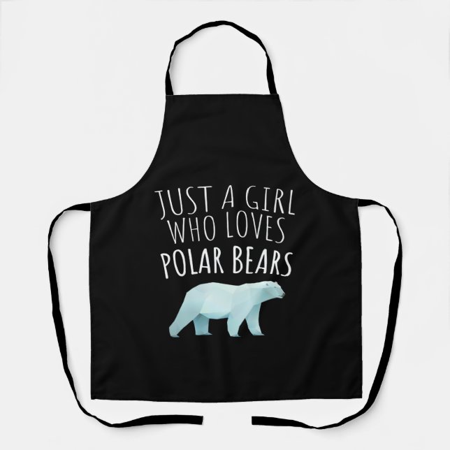 Just A Girl Who Loves Polar Bears Animal Lover Apron (Front)