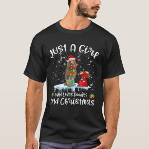 Just A Girl Who Loves Poodle And Christmas Ugly Sw T-Shirt