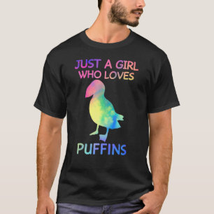 Just A Girl Who Loves Puffins Funny Puffin Bird T-Shirt