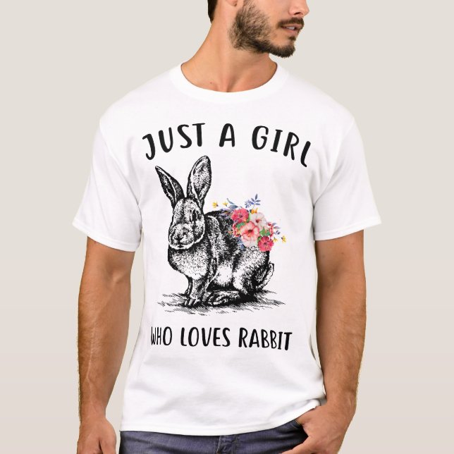 just a girl who loves rabbit gun T-Shirt (Front)