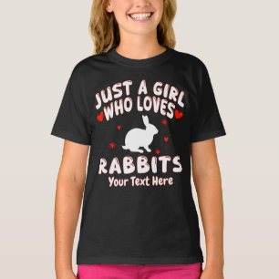 Just A Girl Who Loves Rabbits Personalised T-Shirt