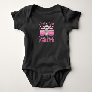 Just A Girl Who Loves Rabbits Sweet Hare Baby Bodysuit