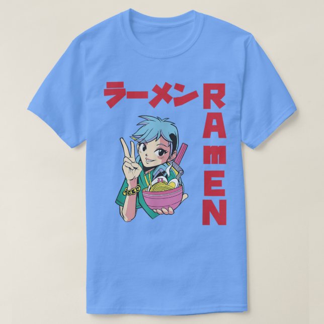 Just a Girl who loves Ramen Anime Bowl Kawaii Japa T-Shirt (Design Front)