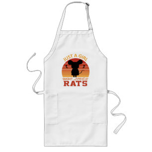 Just a Girl Who Loves Rats Long Apron