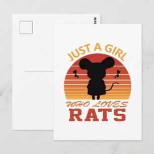 Just a Girl Who Loves Rats Postcard