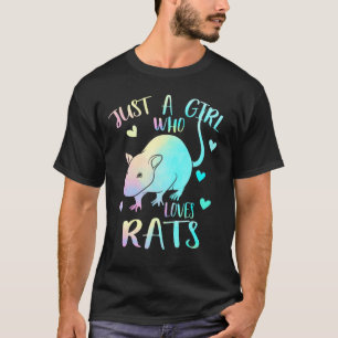 Just A Girl Who Loves Rats Themed Cute Rat Lover M T-Shirt