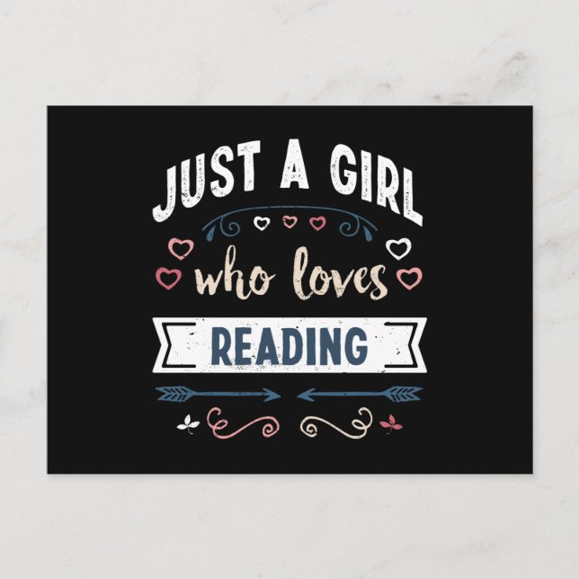 Just a Girl who loves Reading Funny Gifts Postcard (Front)