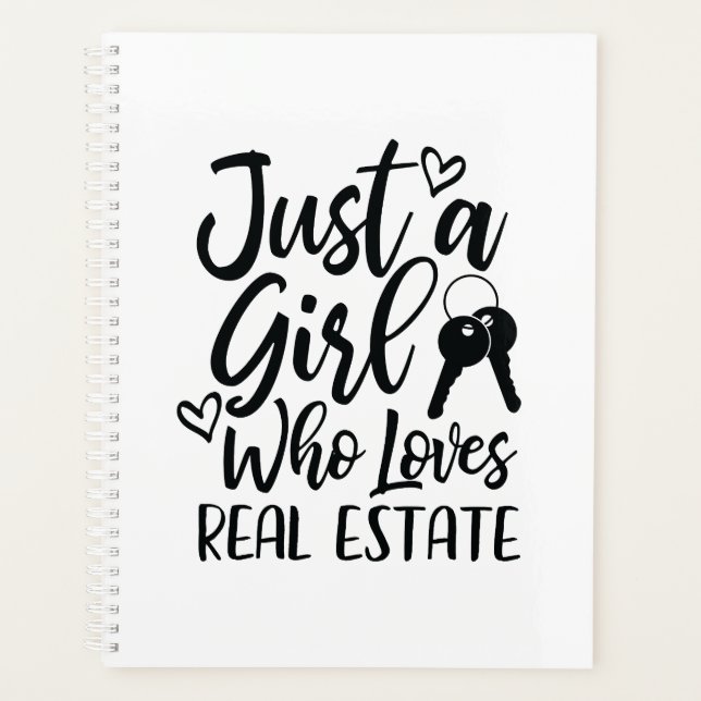 Just A Girl Who Loves Real Estate Planner (Front)