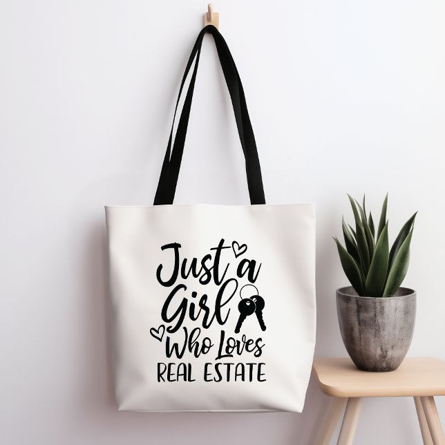 Just A Girl Who Loves Real Estate Tote Bag (Creator Uploaded)
