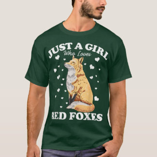Just a Girl Who Loves Red Foes Cute Animal Red Fo T-Shirt