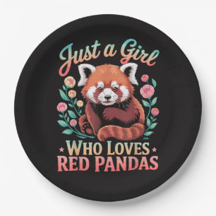 Just A Girl Who Loves Red Pandas Paper Plate
