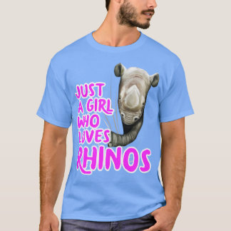 Just A Girl Who Loves Rhinos T-Shirt