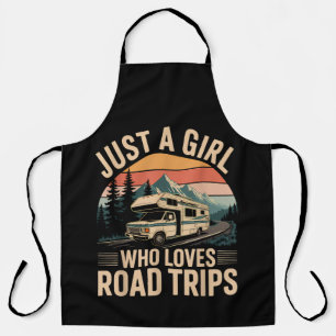 Just A Girl Who Loves Road Trips Apron