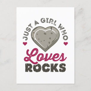 Just a Girl Who Loves Rocks Geology Geologist Postcard