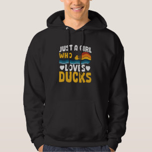 Just A Girl Who Loves Rubber Ducks Kids Rubber Duc Hoodie