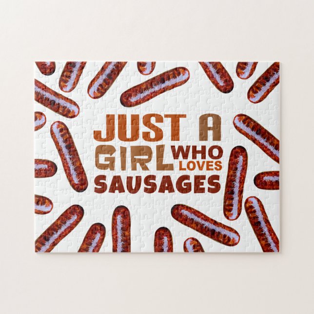 Just a girl who loves Sausages Jigsaw Puzzle (Horizontal)