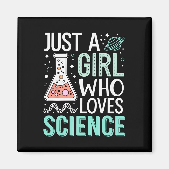 Just A Girl Who Loves Science Back To School Kids  Magnet (Front)