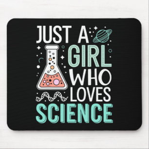 Just A Girl Who Loves Science Back To School Kids Mouse Pad