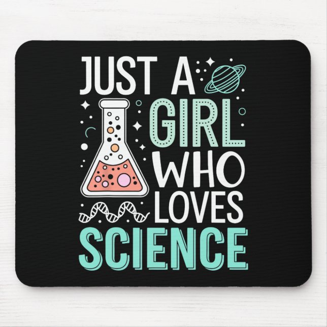 Just A Girl Who Loves Science Back To School Kids  Mouse Pad (Front)