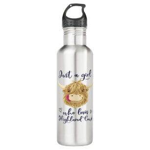 Just A Girl Who Loves Scottish Highland Cows Class 710 Ml Water Bottle