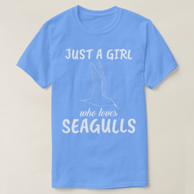 Just A Girl Who Loves Seagulls T-Shirt (Design Front)