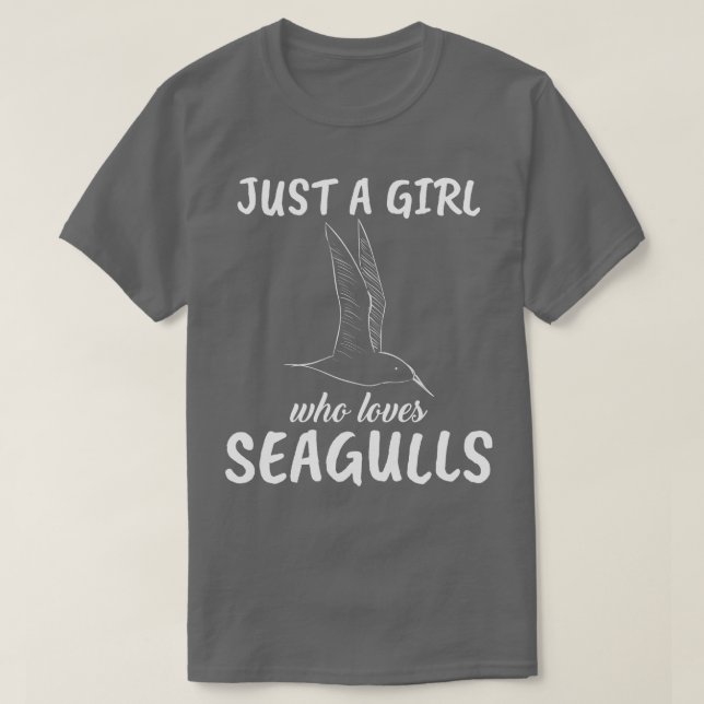 Just A Girl Who Loves Seagulls T-Shirt (Design Front)