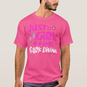 Just a Girl Who Loves Shark Diving T-Shirt