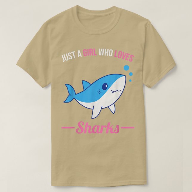 Just A Girl Who Loves Sharks 481  T-Shirt (Design Front)