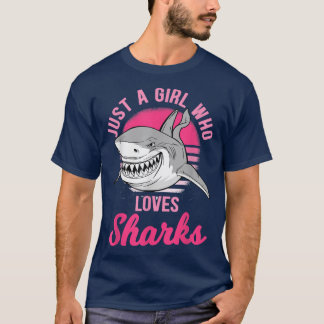 Just A Girl Who Loves Sharks 483  T-Shirt