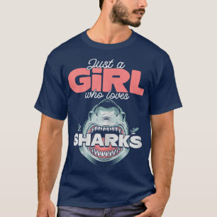 Just A Girl Who Loves Sharks 489 T-Shirt